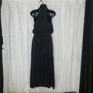 Black Fred Charles Halter Sleeveless Maxi Sun Dress Size 5
